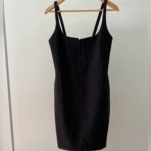 black midi dress